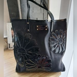 Kate Spade Rare Black Floral Tote EUC